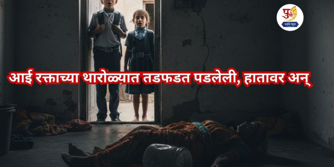 Pune Crime: Horrific incident in Pune! 'Mom, what happened to you?' The child came home from school; the mother was lying in a pool of blood, with wounds on her hands and chest..