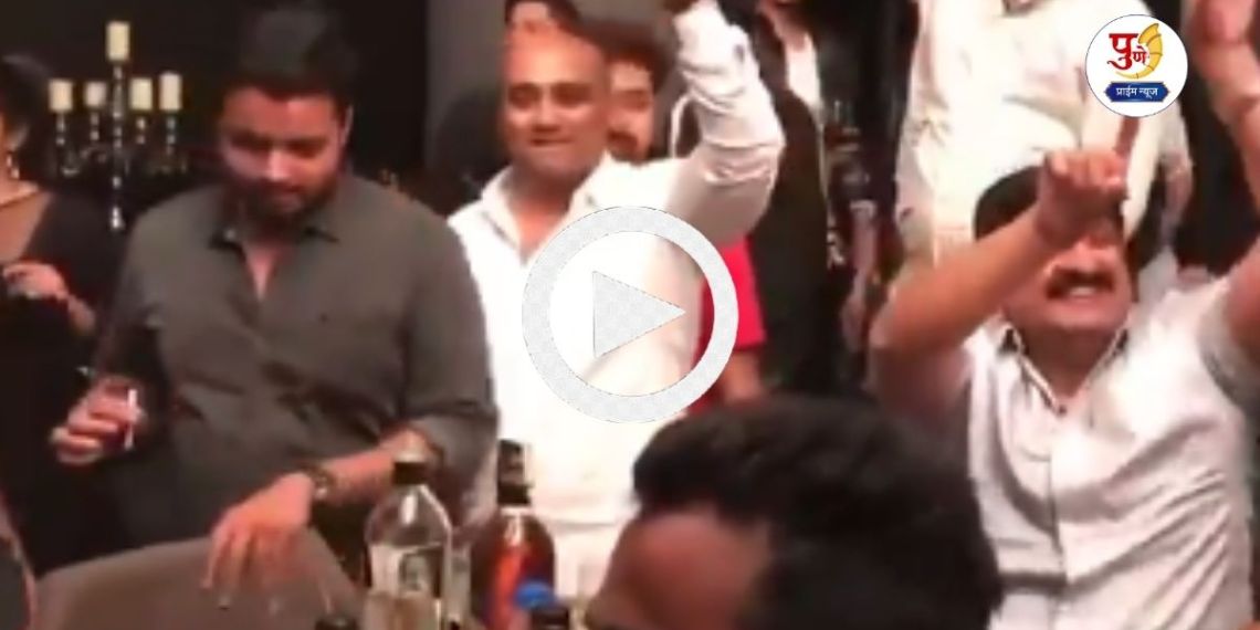 Amol Balwadkar Viral Video: Amol Balwadkar's 'that' video goes viral on the eve of elections in Pune; Drinking party with Nilesh Ghaywal? Watch VIDEO