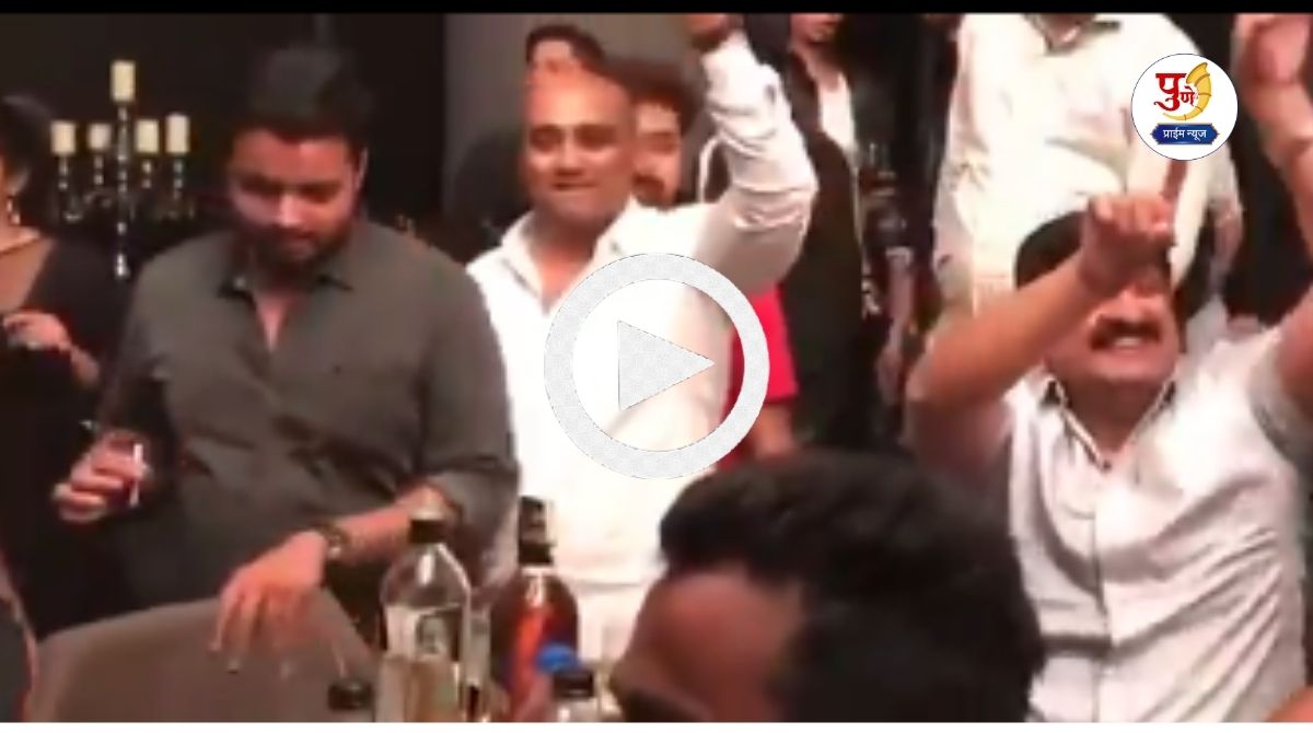 Amol Balwadkar Viral Video: Amol Balwadkar's 'that' video goes viral on the eve of elections in Pune; Drinking party with Nilesh Ghaywal? Watch VIDEO