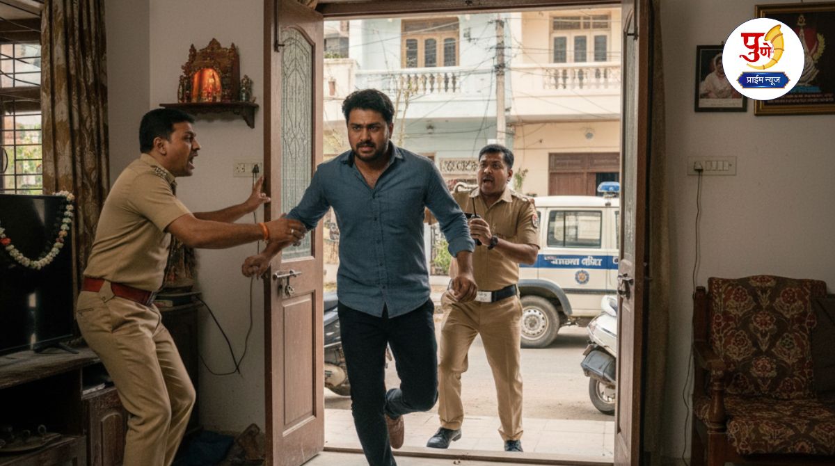 Pune Crime: Murderers escape after sniping at Pune police! While the panchnama was going on in the house, the accused in the Tamhini Ghat murder case was stabbed in the hand