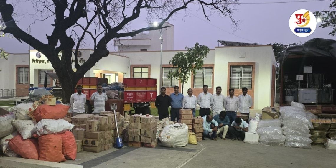 Daund News: Raids at 3 places in Daund; 12 thousand bottles including three and a half thousand liters of spirit seized, action by the Excise Department