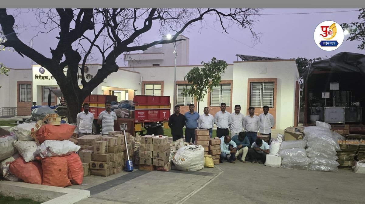 Daund News: Raids at 3 places in Daund; 12 thousand bottles including three and a half thousand liters of spirit seized, action by the Excise Department