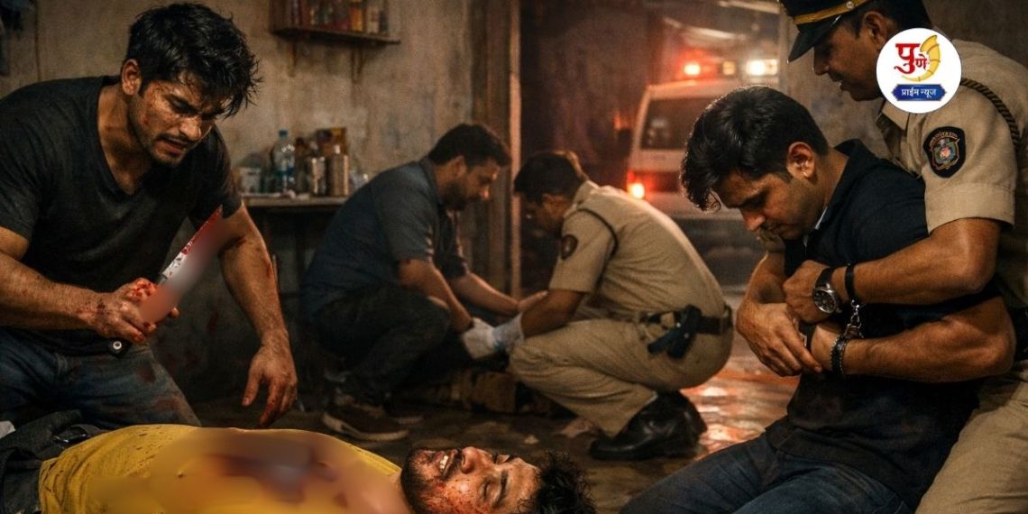 Pune Crime: Bloody murder thriller in Pune! Friend kills friend; Over a minor dispute, he stabbed her in the chest, tearing her jaw... Leaving her in a pool of blood...