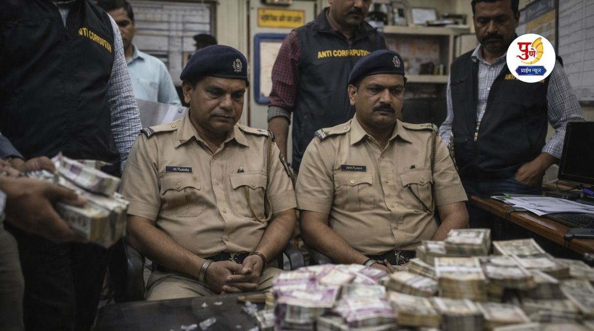 Bribe News: Khaki stained! Settlement in police station for bribe of 3 lakhs; Cash worth 6.34 lakhs seized in ACB raid