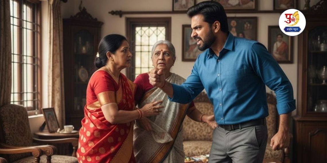 Pune Crime: Pune type! Husband scolds wife for not coming to bed; Beats mother-in-law, saying 'our life is ruined because of you'