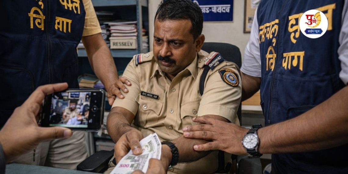 Pune Bribe News: ACB action in Paud police station! Sub-inspector arrested red-handed while taking bribe of Rs 35 thousand