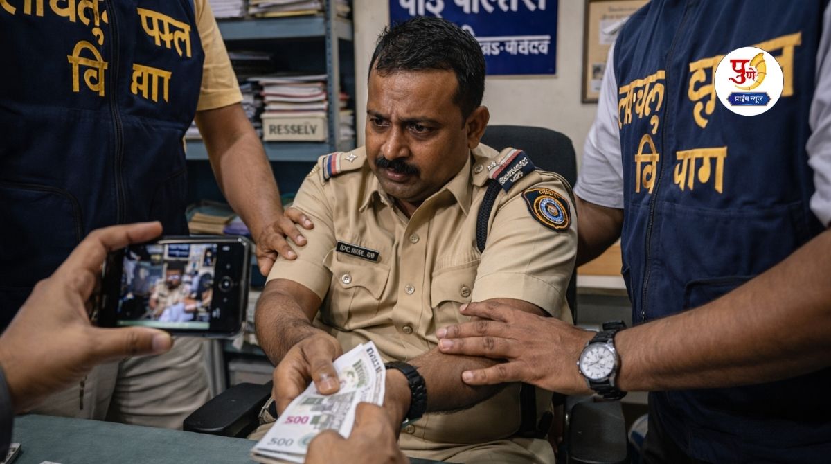 Pune Bribe News: ACB action in Paud police station! Sub-inspector arrested red-handed while taking bribe of Rs 35 thousand