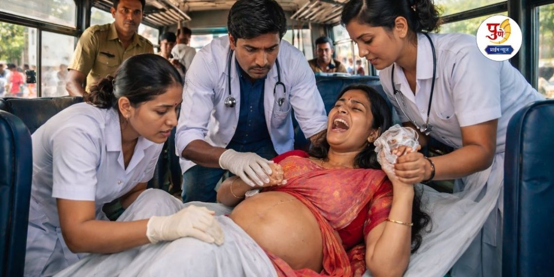 Shocking News: Fifteen minutes of excitement in the bus, 26 passengers were taken down and the delivery took place in the bus; A victory for humanity