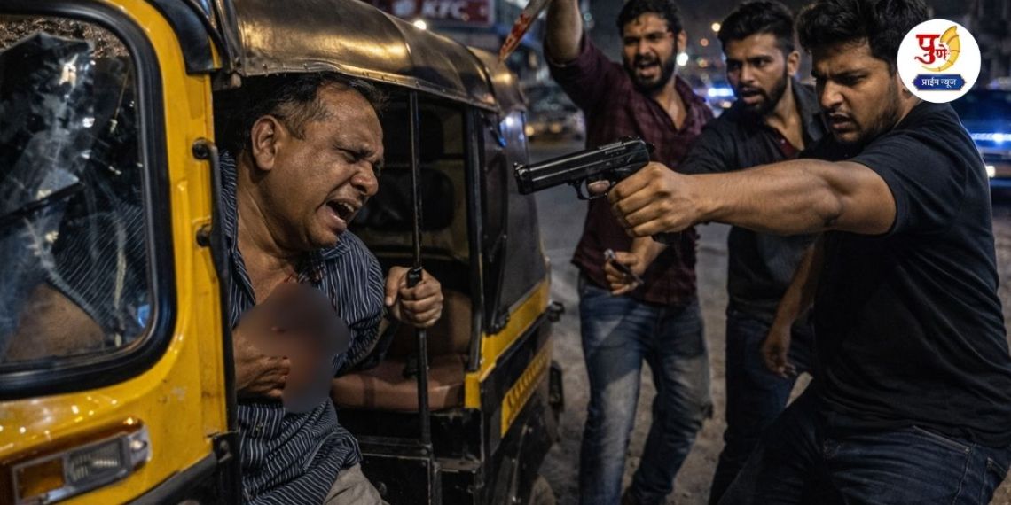 Pune Crime: Midnight thrill in Pune! 'Why did you divert the rickshaw?' A pistol was pulled out on a trivial reason and shot directly...