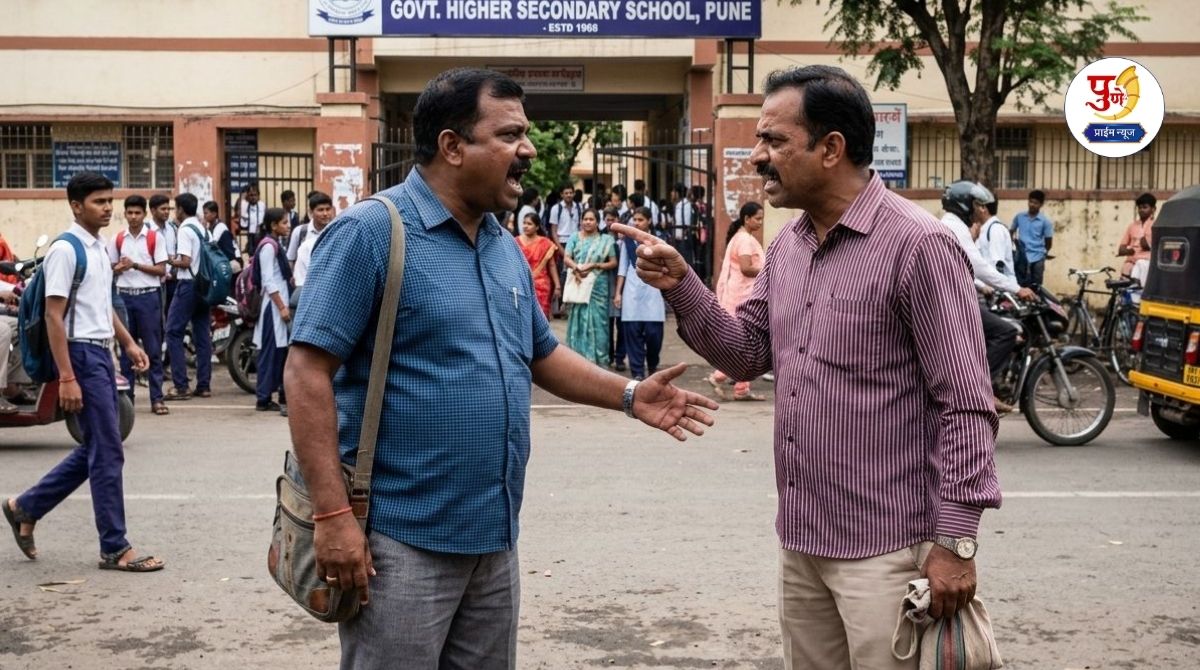 Bhor Crime: A parent was attacked in front of the Zilla Parishad school in Bhor! Asking for an answer was costly; Beating him with a stick, abusing him and even biting his shoulder...