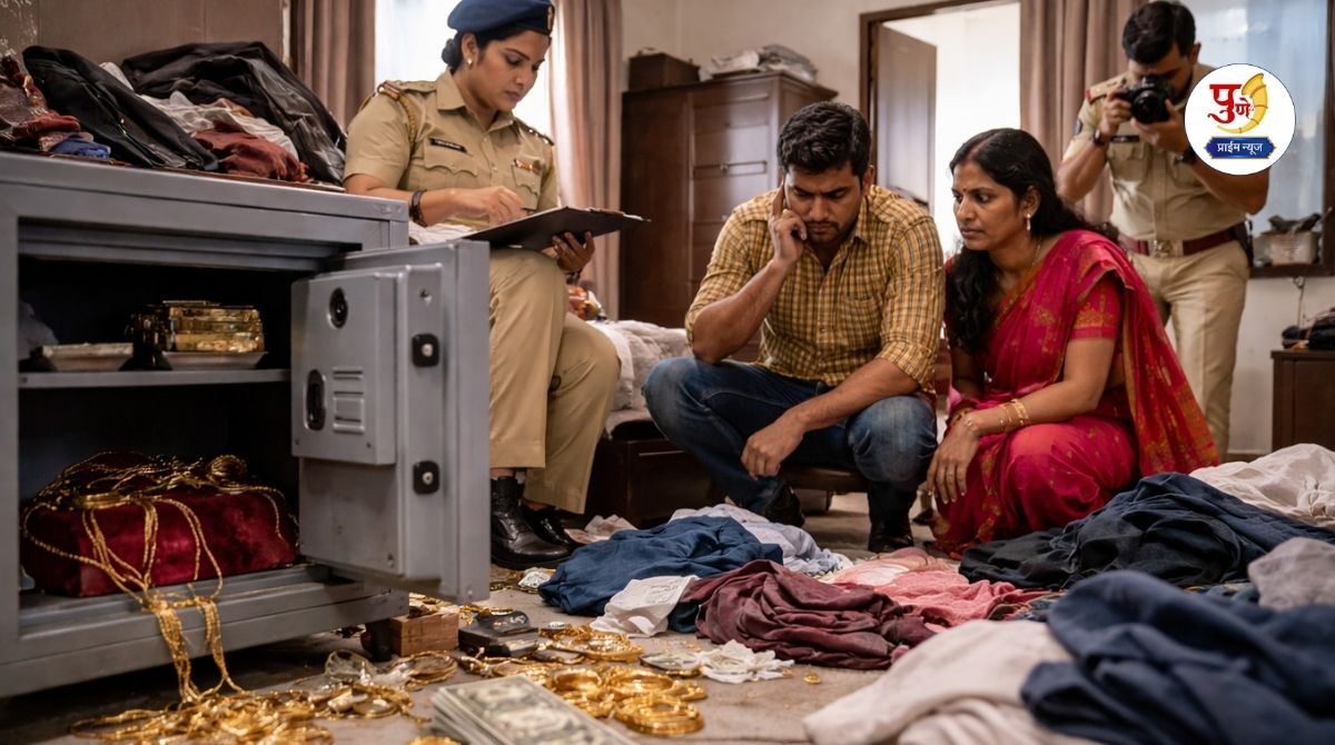 Theur News: Thieves raid woman police officer's house in Theur! Cash, gold and silver jewellery worth Rs 9 lakhs stolen