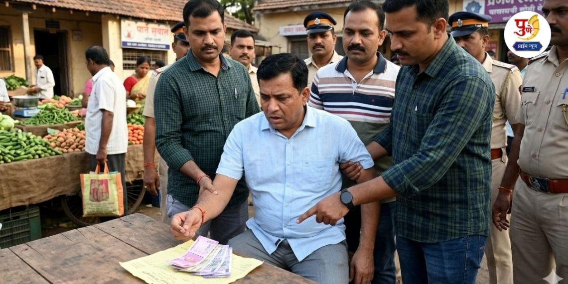 Purandar News: Agriculture officer caught taking bribe in Purandar! The "game" of the officer who looted the farmer failed; ACB takes action