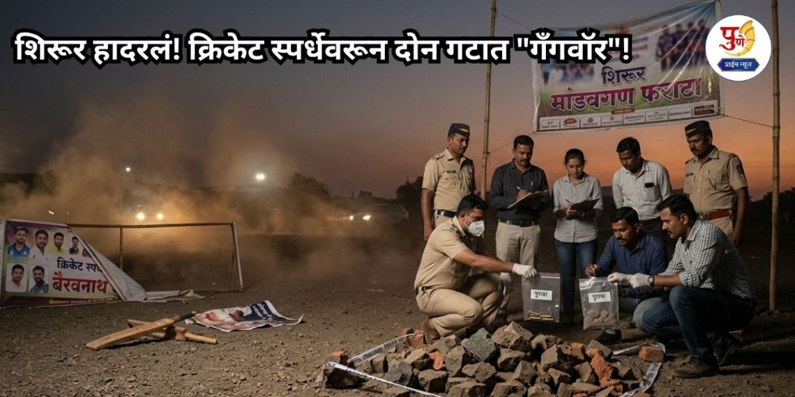 Shirur News: Shirur shaken! Gang war between two groups over cricket tournament; Firing from both sides; Pistol fired during the meeting and....