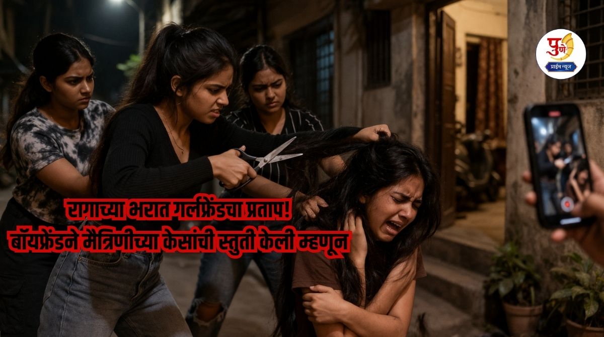 Girlfriend's anger at Pratap! Boyfriend compliments his girlfriend's hair, so he gets angry and cuts her hair with scissors....
