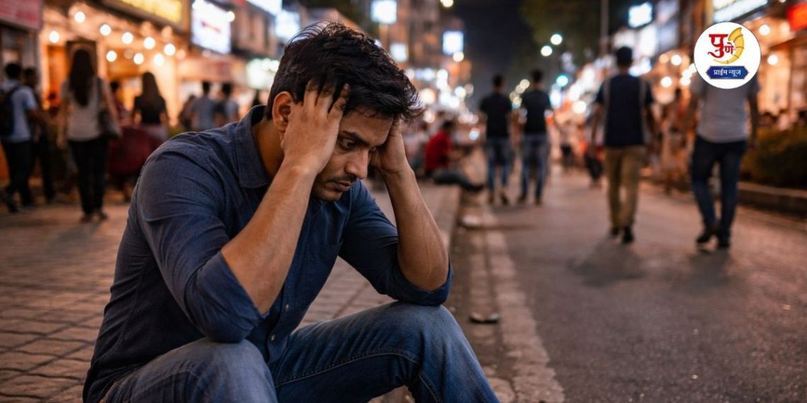 A terrible incident happened on FC Road in Pune! A young man stabbed himself in the neck with a blade in the middle of the road; chaos in the area, what exactly happened?