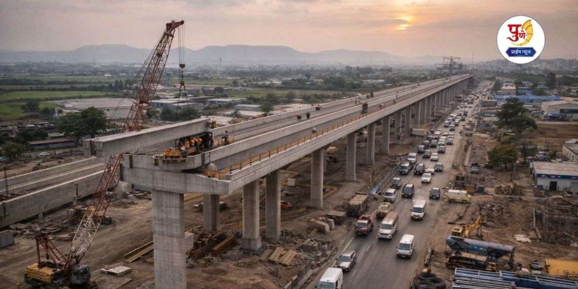 Nashik Phata–Khed Elevated Corridor: Chakan's traffic jam now has a "single pillar" support! Tender for 8-lane grand flyover completed; Development of Pimpri-Chinchwad and Chakan accelerated