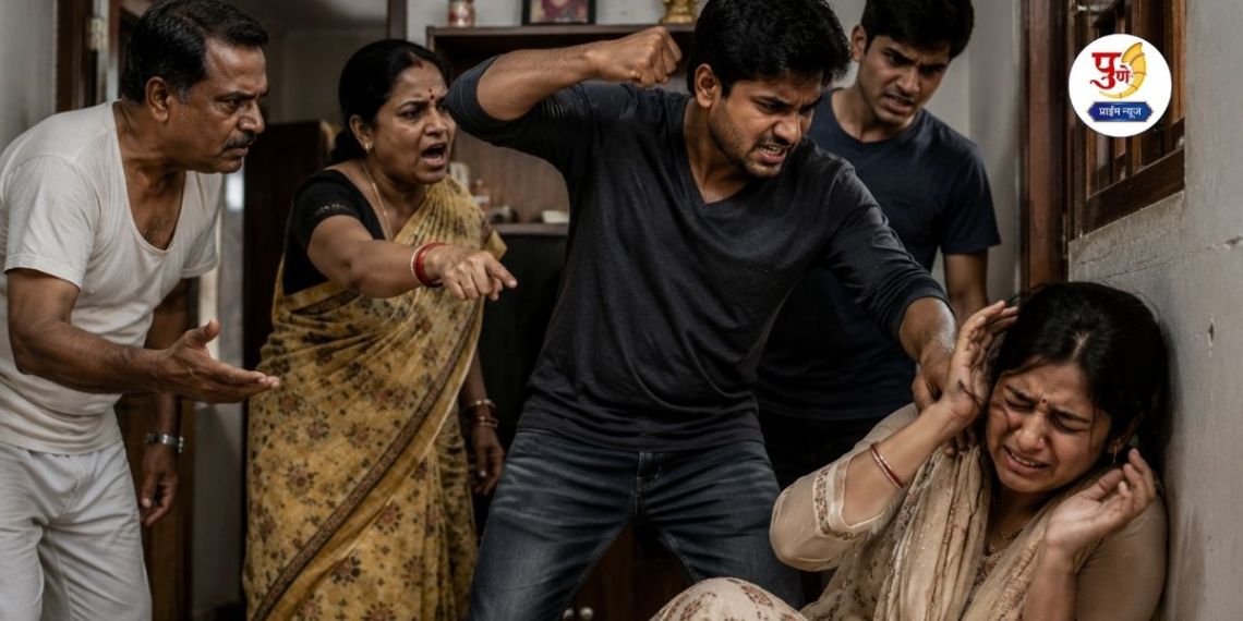 Thrill of torture after love marriage! Married woman strangled, saying 'You are Panauti'; Manjari police station registers case against husband and four others